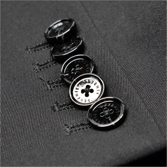 SEVENTY Womens Single-Breasted Woven Blazer Black Size IT 50 - Picture 5 of 10